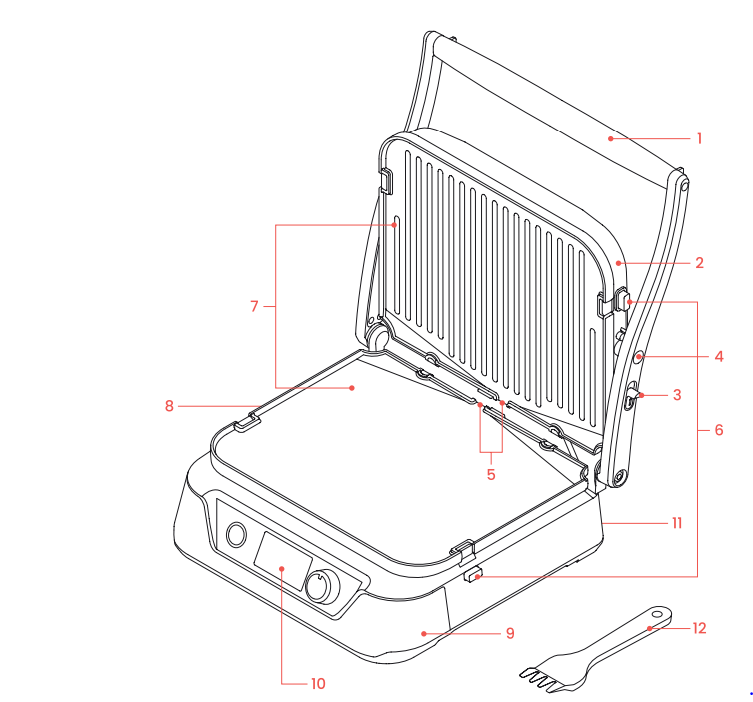 Chefman 5-in-1 Digital Panini Press Grill Sandwich Maker-1