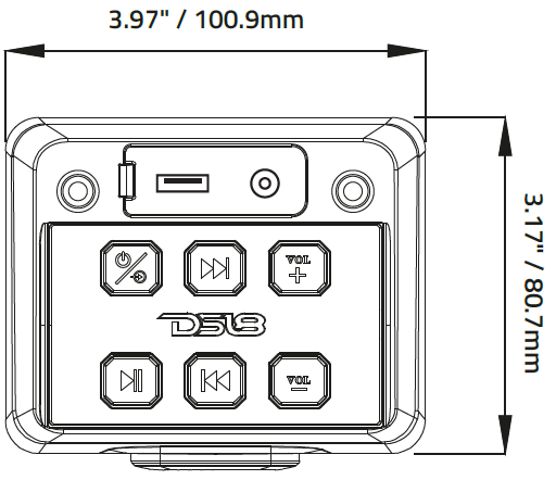 DS18 ENSBTRC-SQ Bluetooth Marine Universal Radio Stereo-5
