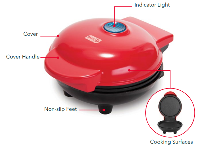 Dash DMSW002 Mini Maker Griddle-1