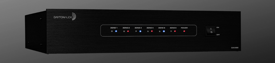 Dayton Audio DAX88 Bridgeable Distributed Audio Amplifier User Manual