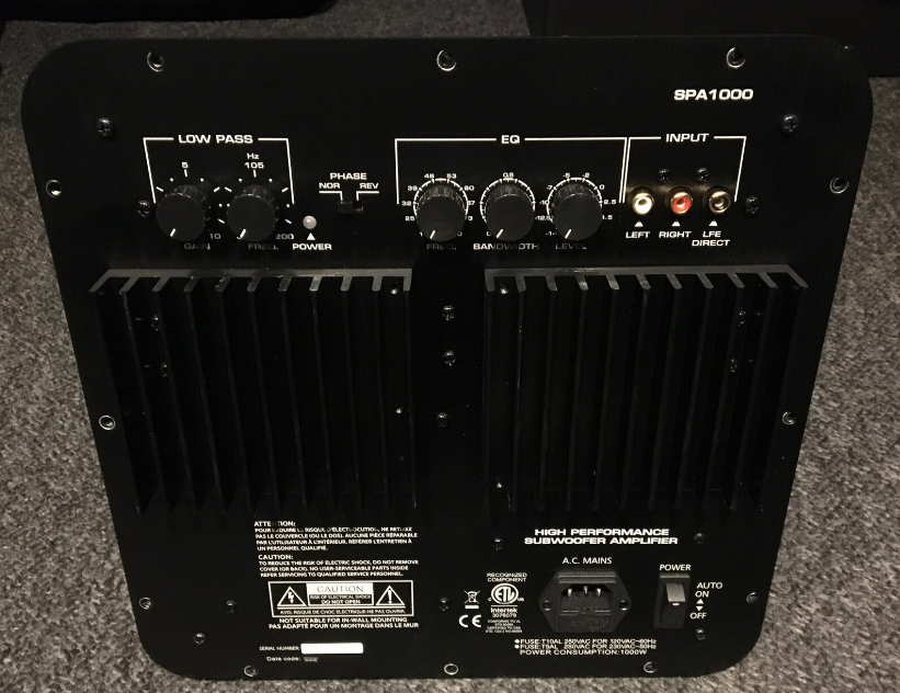 Dayton Audio SPA1000 1000W Subwoofer Plate Amplifier User Manual