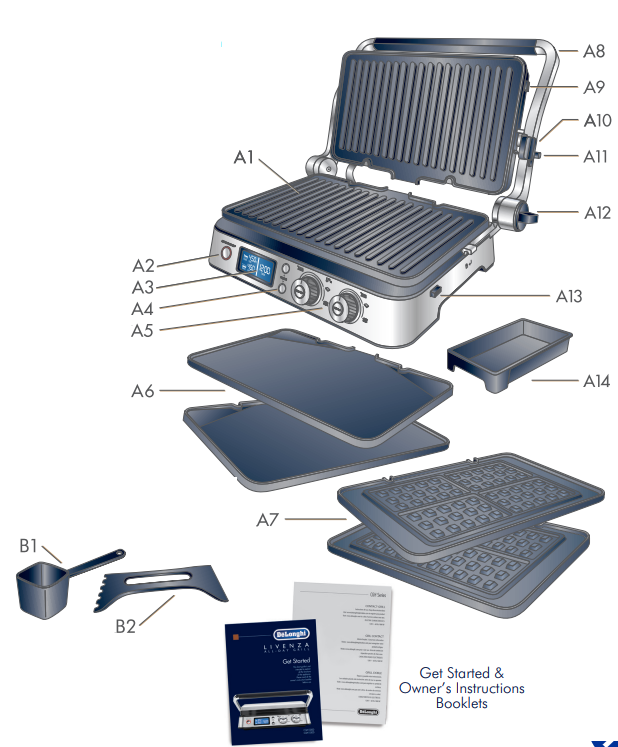 DeLonghi America CGH1020D Livenza All Day Grill-1