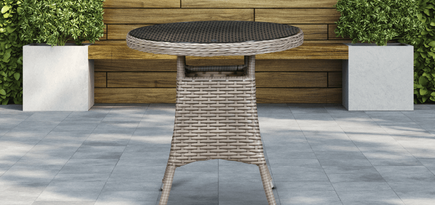 Dellonda DG65 Rattan Outdoor Dining-Bistro Table-featured
