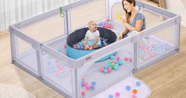 EIH ‎P1001 Large Baby Playpen-featured