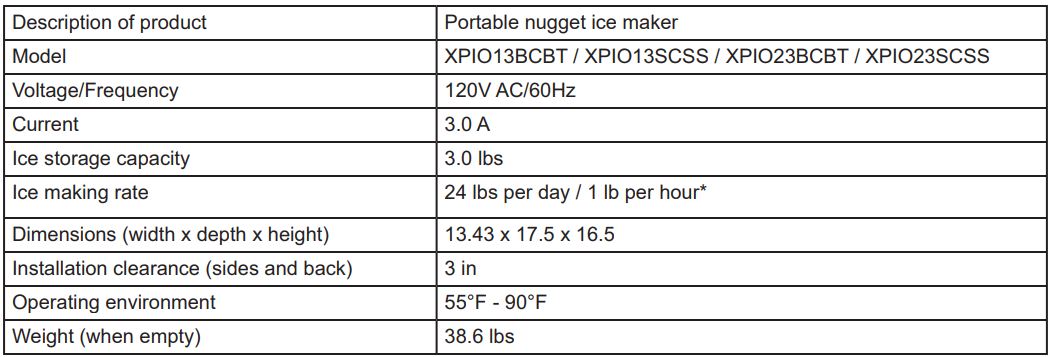 GE Profile XPIO23SCSS Opal 2 Nugget Ice Maker-24