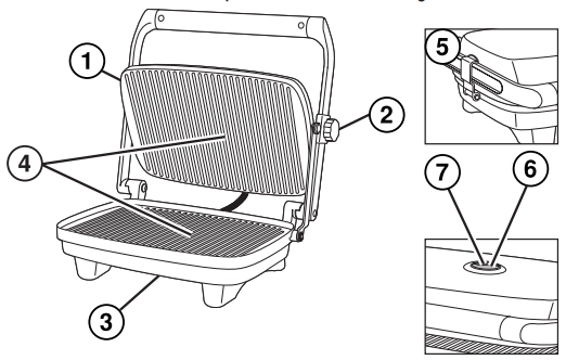 Hamilton Beach Panini Press Sandwich Maker User Manual Hamilton Beach Panini Press Sandwich Maker-1