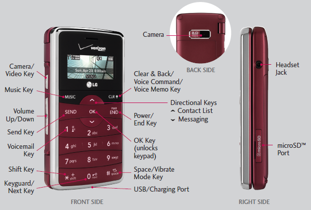 LG enV2 VX9100 Verizon Cell Phone-1
