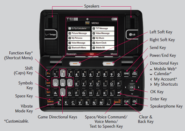 LG enV2 VX9100 Verizon Cell Phone-2