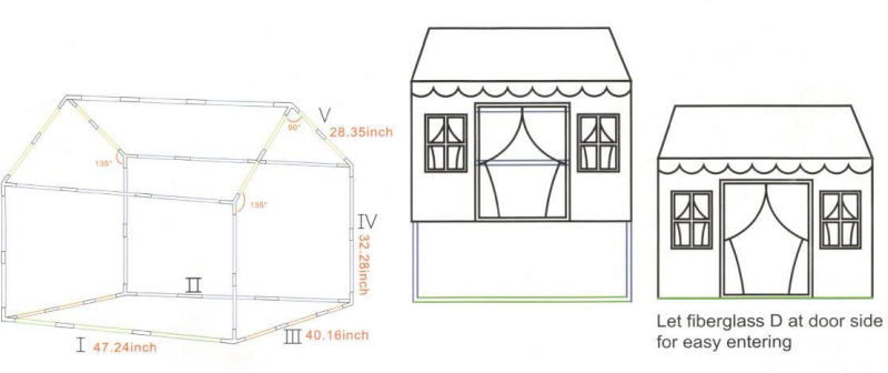 Little Dove PLT-001 Kids Play Tent with Top Window-9