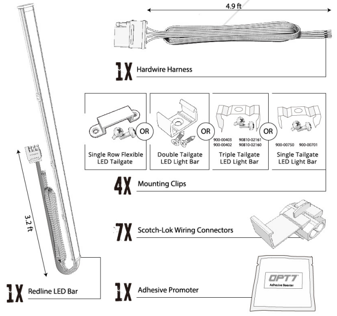 OPT7 Truck Redline Tailgate LED Light Bar-1