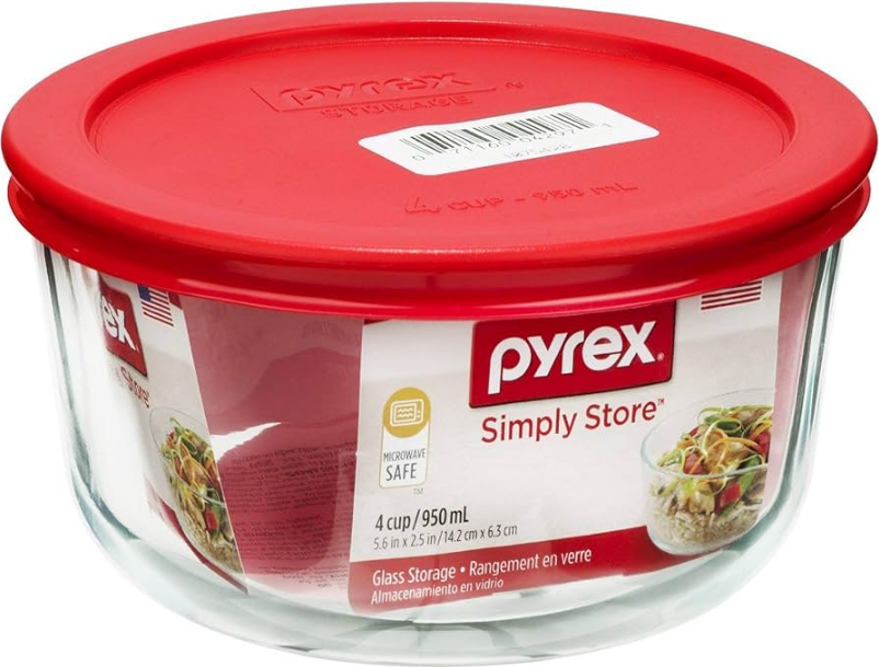 Pyrex Simply Store 4-Cup Single Glass Food Storage Container-product
