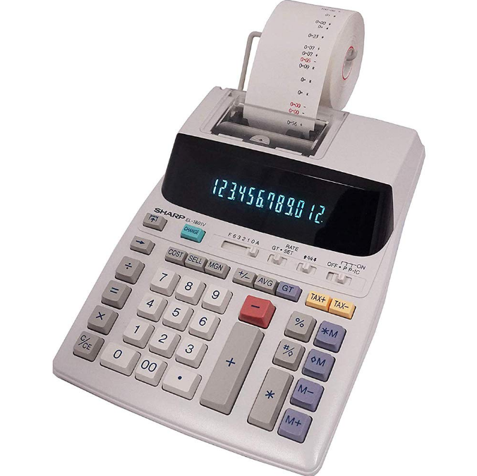Sharp EL-1801P 2-Digit Serial Printing Calculator-product