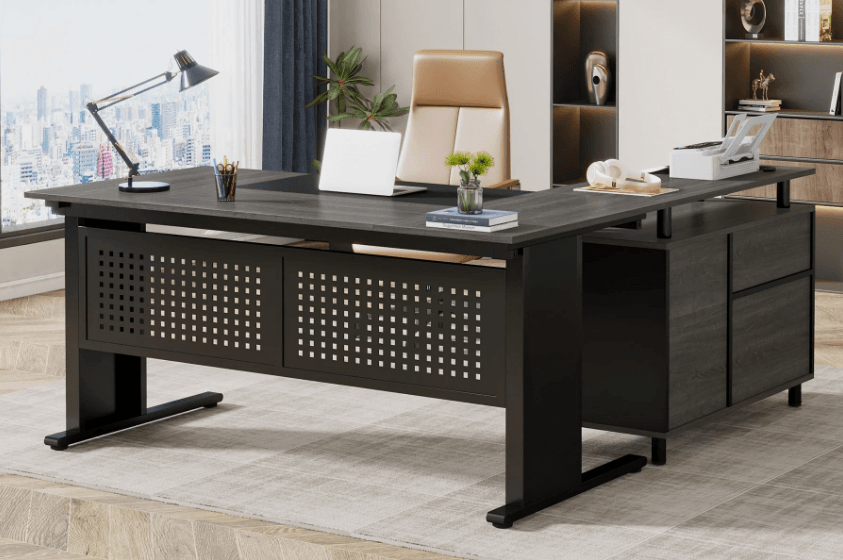 Tribesigns HOGA-F1594 L-Shaped Computer Executive Desk-featured