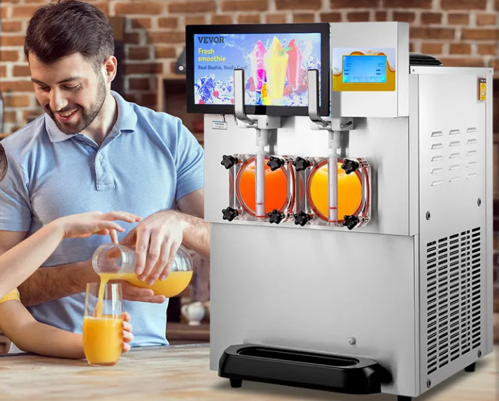 VEVOR XRJF-21 Double Bowl Commercial Slushy Machine Instructions Manual