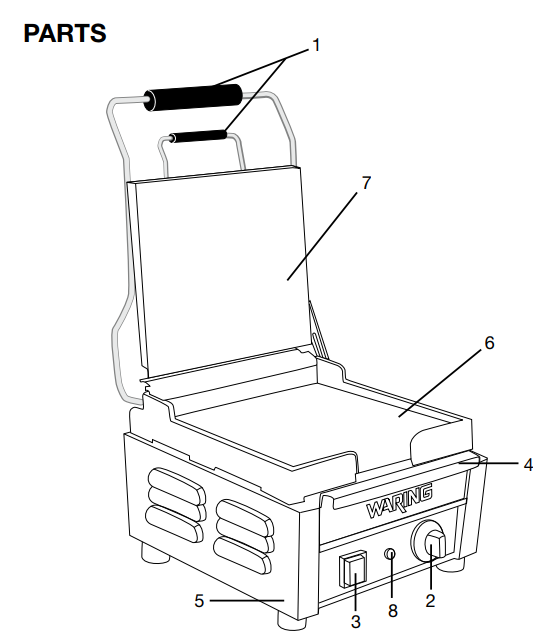 Waring Commercial WPG250 Large Panini Grill-1
