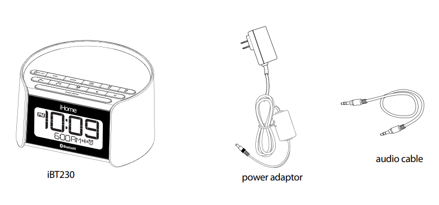 iHome iBT230 Bluetooth Wireless FM Clock Radio-1