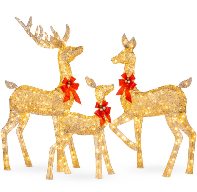 BCP SKY5826 3-Piece Lighted Christmas Deer Set -product