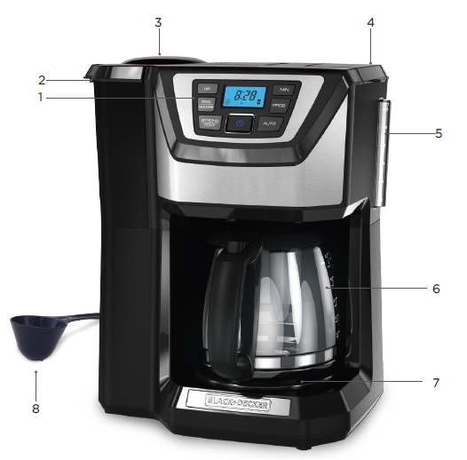 BLACK DECKER CM5000B 12-Cup Mill and Brew Coffee Maker User Manual-1