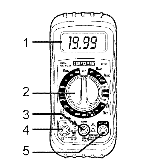 Craftsman 82141 Digital Multimeter User Manual 2