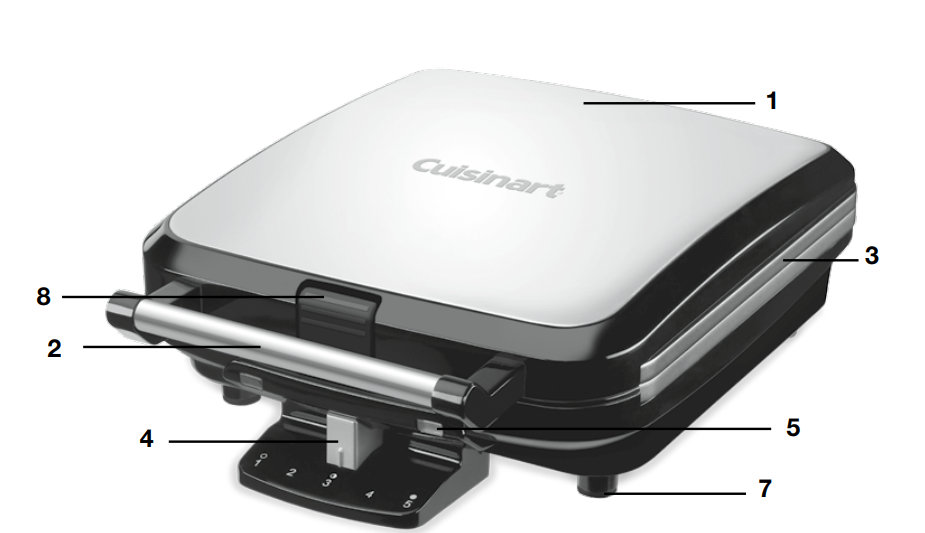 Cuisinart WAF-150 4-Slice Belgian Classic Waffle Maker Instructions Manual 1