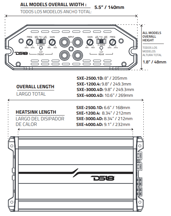 DS18 SXE-2500 1D-BK Car Amplifier-13