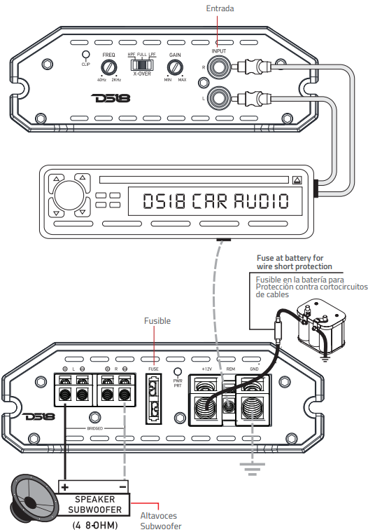 DS18 SXE-2500 1D-BK Car Amplifier-7