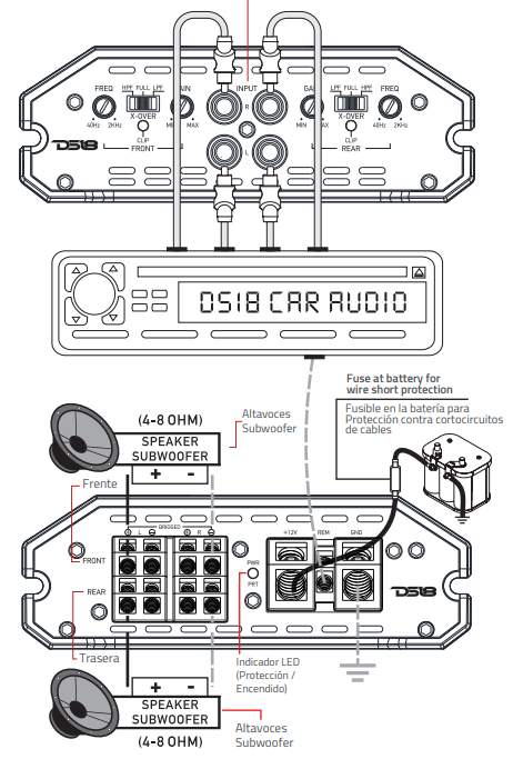 DS18 SXE-2500 1D-BK Car Amplifier-8
