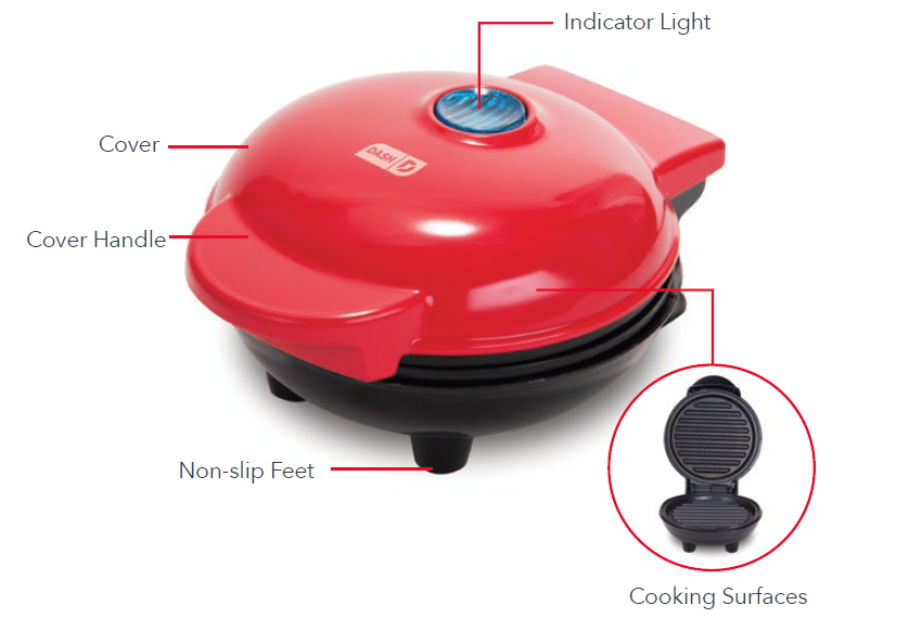 Dash DMG001 Mini Maker Portable Grill Machine User Manual 1