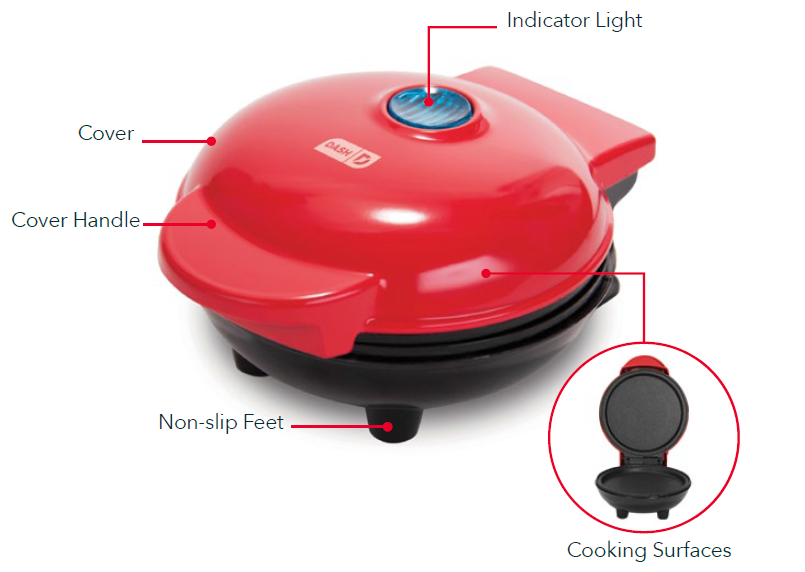 Dash DMSW002 Mini Maker Electric Griddle Instructions Manual 1