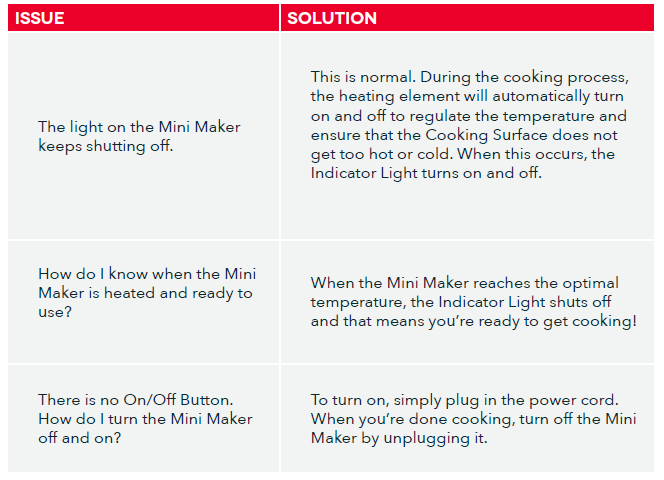 Dash DMSW002 Mini Maker Electric Griddle Instructions Manual 8