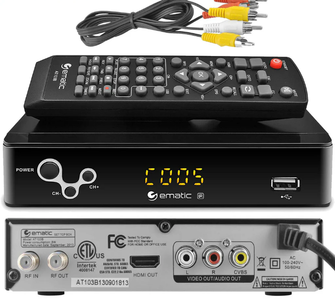 Ematic AT103B Digital TV Converter Box-product