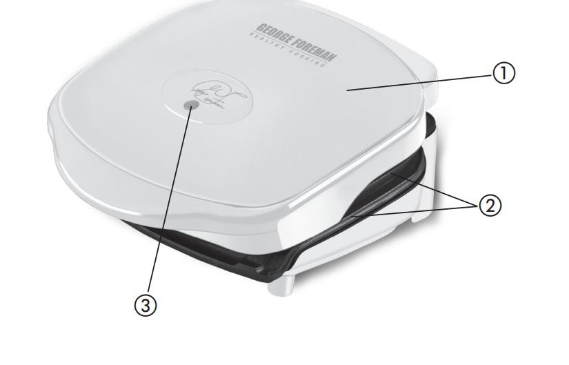 George Foreman GR10B 2-Serving Classic Plate Electric Indoor Grill Manual 1