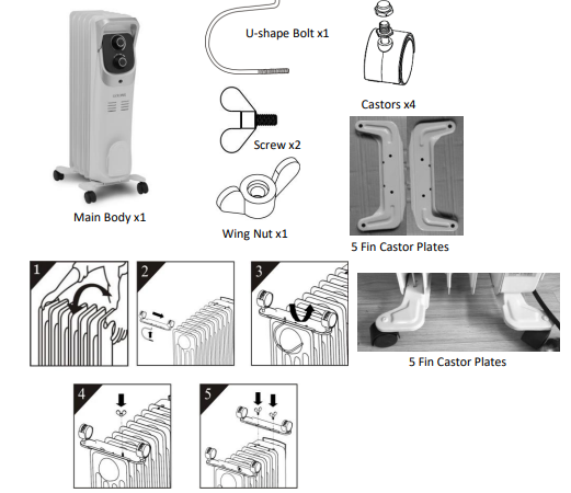 Goldair GOC1511 Oil Column Heater-1