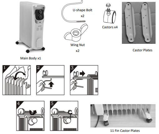 Goldair GOC1511 Oil Column Heater-2