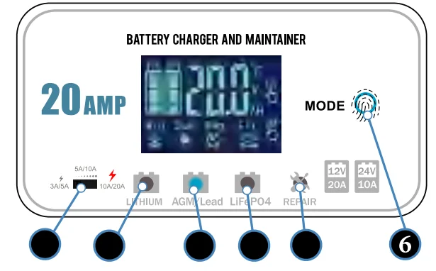HTRC P20 20Amp 12V-24V Battery Charger-1