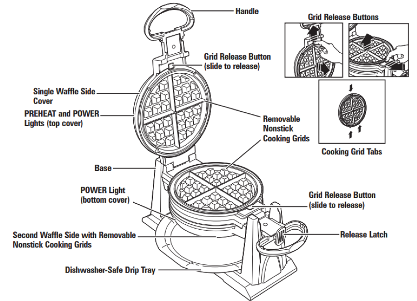 Hamilton Beach 26031 Belgian Waffle Maker User Manual 2