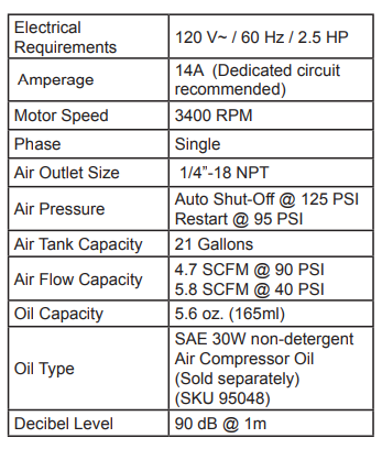 Harbor Freight Tools 67847 Air Compressor-1