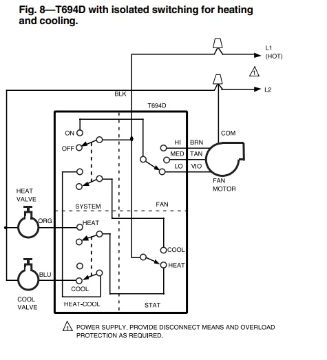 Honeywell T651A Line-Voltage Thermostat User Guide 10