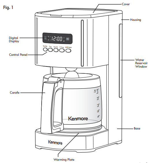Kenmore 40707 12 Cup Programmable Coffee Maker User Guide Kenmore 40707 12 Cup Programmable Coffee Maker-2