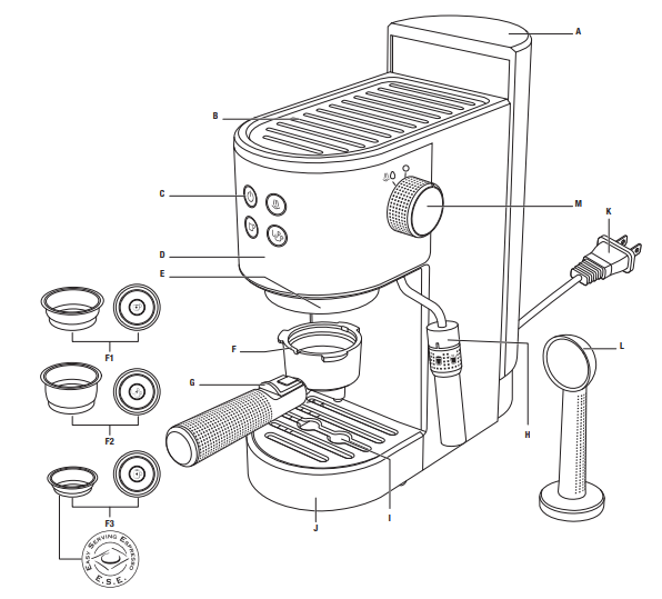 Krups XP444 Divine Stainless Steel Espresso Maker Manual `1