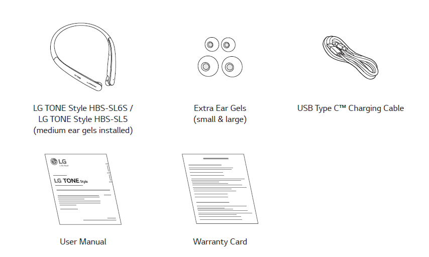 LG Tone Style HBS-SL5 Bluetooth Neckband Earbuds User Manual 2