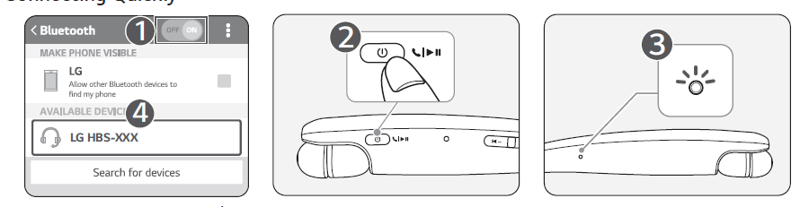LG Tone Style HBS-SL5 Bluetooth Neckband Earbuds User Manual 6