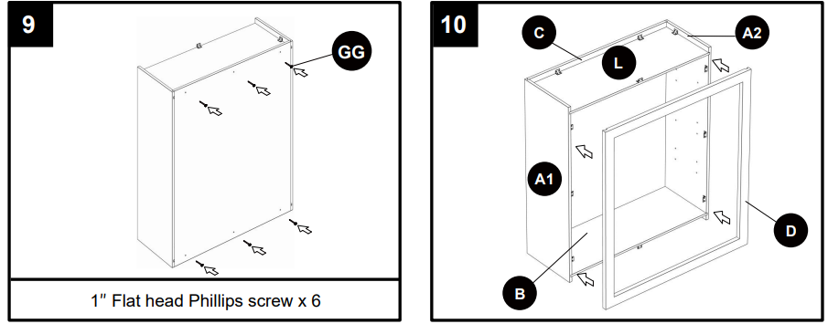 Lovmor W2442-E Medicine Wall Mounted Cabinet Instructions 15