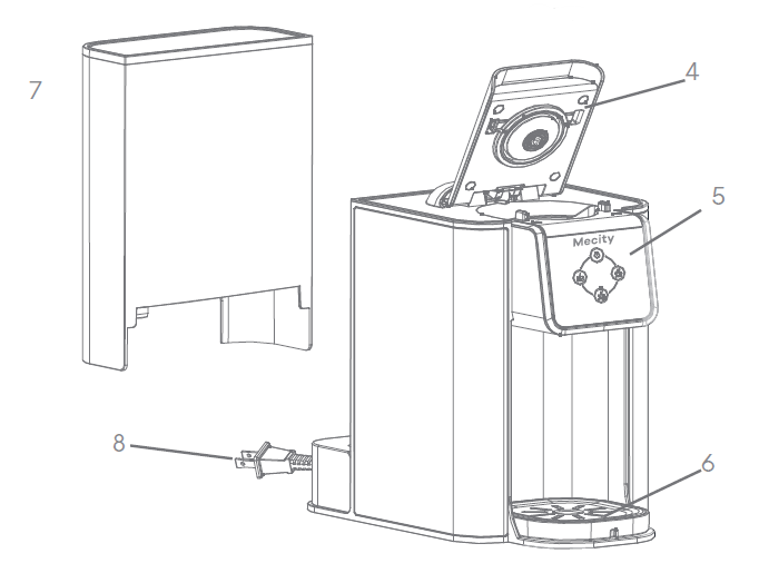 Mecity KC101 3-in-1 Single Serve Coffee Machine User Manual Mecity KC101 3-in-1 Single Serve Coffee Machine-3