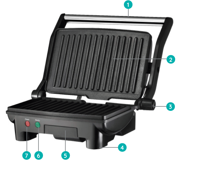 New House Kitchen NH02-180 Non-Stick Panini Press Grill User Guide 1