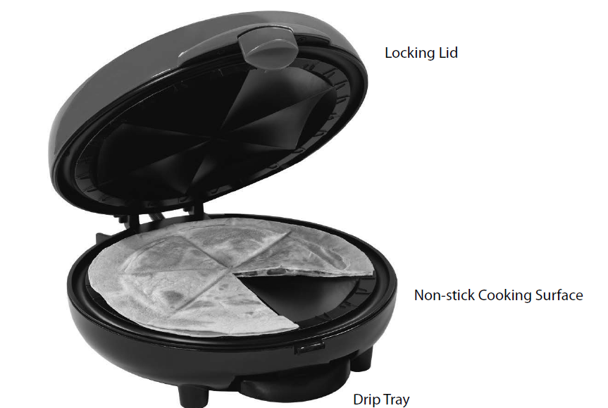 Nostalgia EQM200 Electric Quesadilla Maker Instructions Manual 1