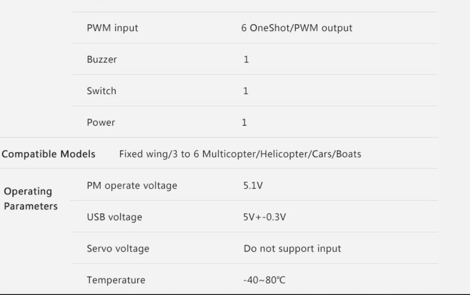 RadioLink Mini Pix Control Unit User Manual 5