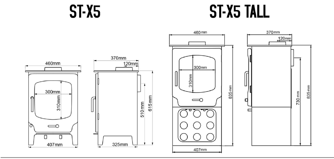 Saltfire ST-X5 Wood Burning Multi Fuel Stove-3