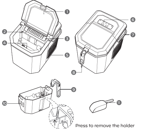Silonn SLIM21B Ice Maker-1