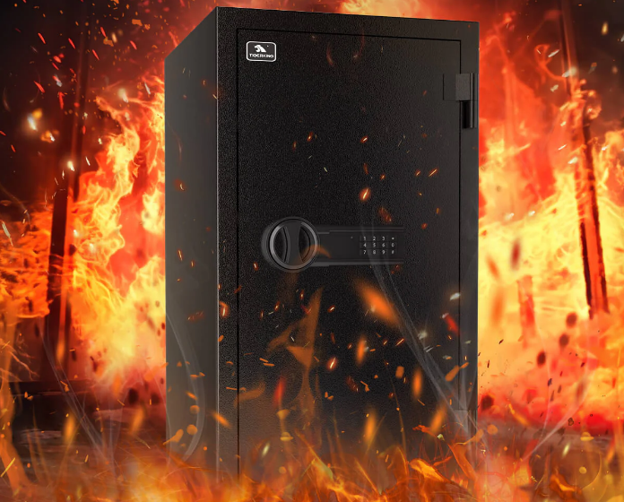 Tigerking PFSD66 Fireproof Safe Box-featurred